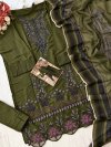 Johra Tex 189 E And F Rayon Cotton Embroidered Dress Material 